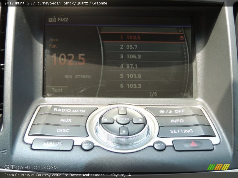 Smoky Quartz / Graphite 2012 Infiniti G 37 Journey Sedan