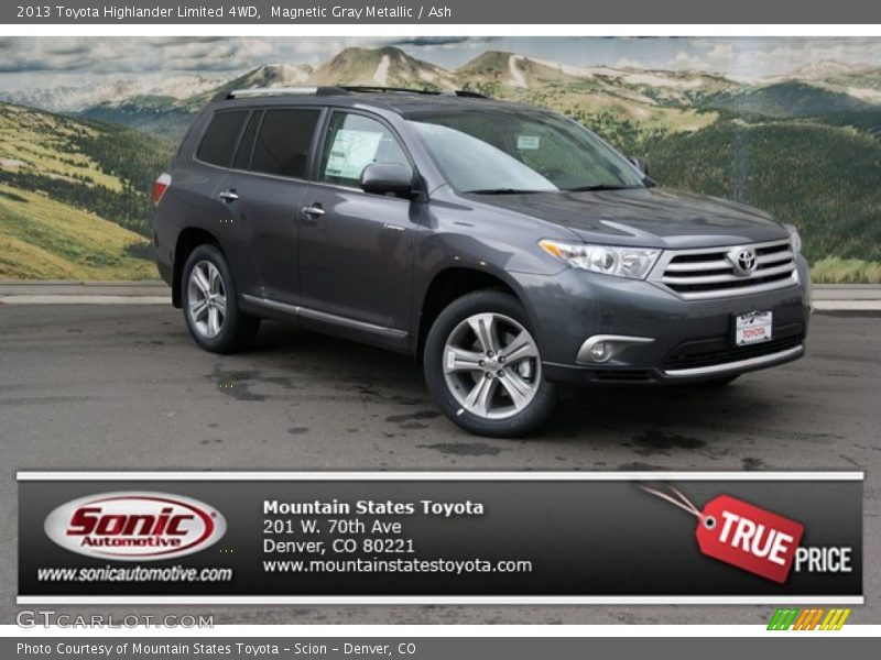 Magnetic Gray Metallic / Ash 2013 Toyota Highlander Limited 4WD