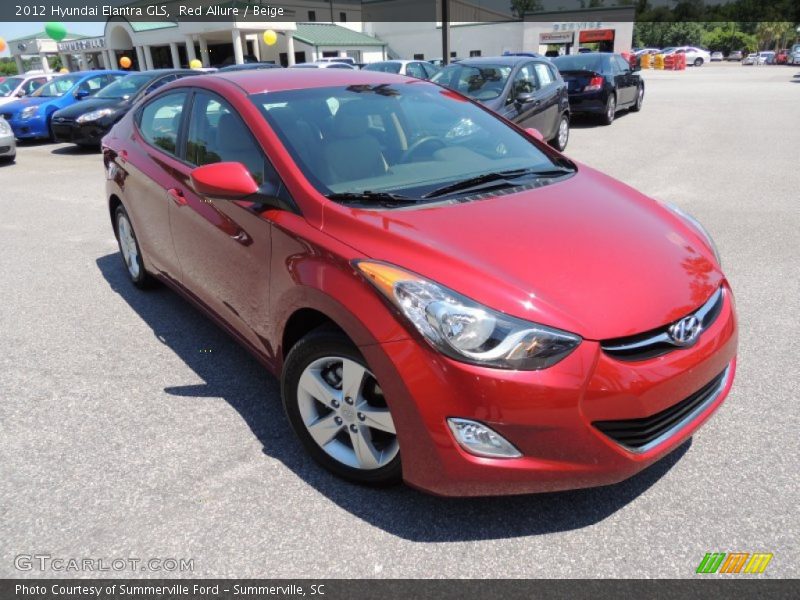 Red Allure / Beige 2012 Hyundai Elantra GLS
