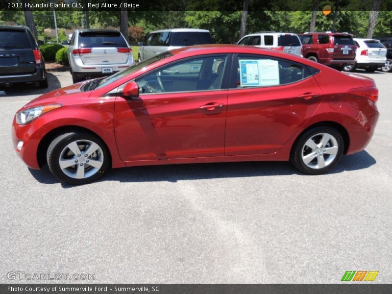 Red Allure / Beige 2012 Hyundai Elantra GLS