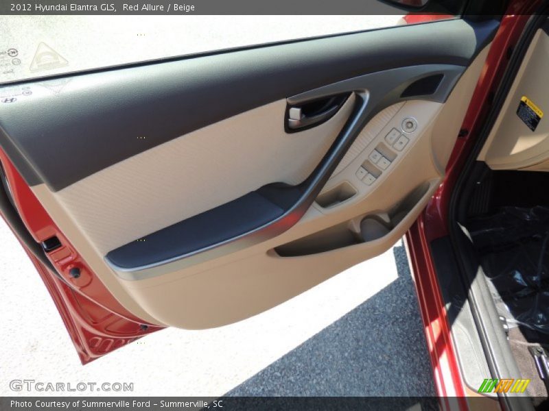 Red Allure / Beige 2012 Hyundai Elantra GLS