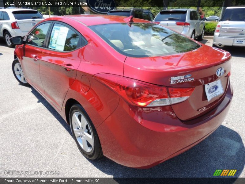 Red Allure / Beige 2012 Hyundai Elantra GLS