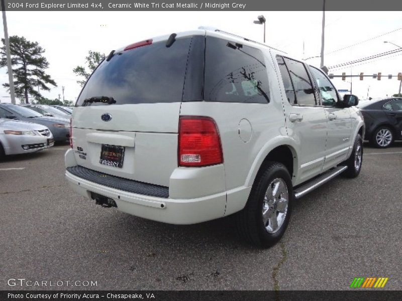 Ceramic White Tri Coat Metallic / Midnight Grey 2004 Ford Explorer Limited 4x4