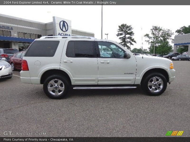 Ceramic White Tri Coat Metallic / Midnight Grey 2004 Ford Explorer Limited 4x4