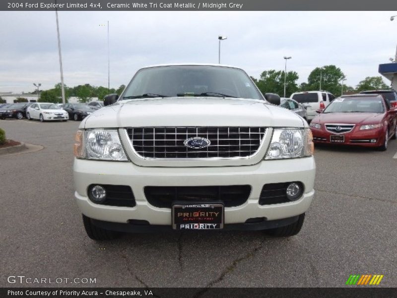 Ceramic White Tri Coat Metallic / Midnight Grey 2004 Ford Explorer Limited 4x4