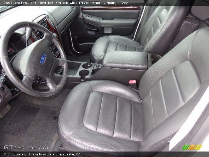 Ceramic White Tri Coat Metallic / Midnight Grey 2004 Ford Explorer Limited 4x4