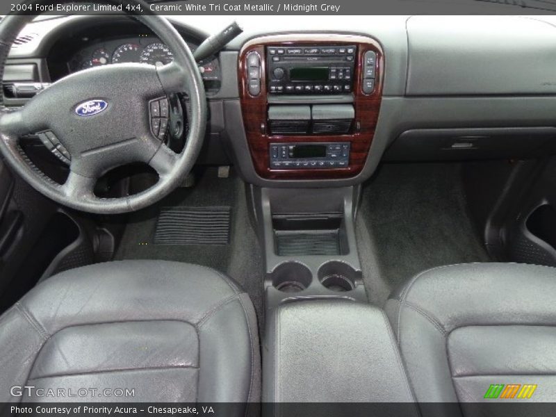 Ceramic White Tri Coat Metallic / Midnight Grey 2004 Ford Explorer Limited 4x4