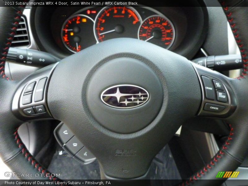 Satin White Pearl / WRX Carbon Black 2013 Subaru Impreza WRX 4 Door
