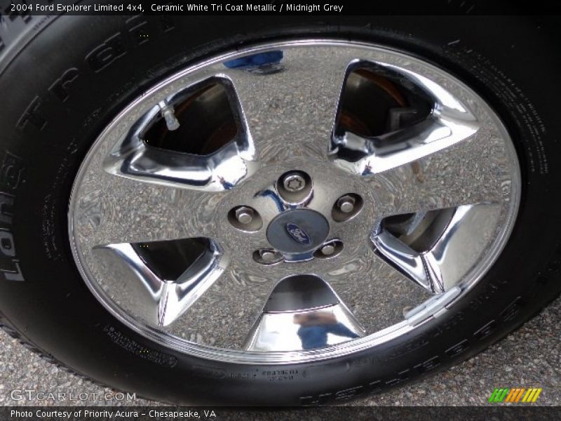 Ceramic White Tri Coat Metallic / Midnight Grey 2004 Ford Explorer Limited 4x4