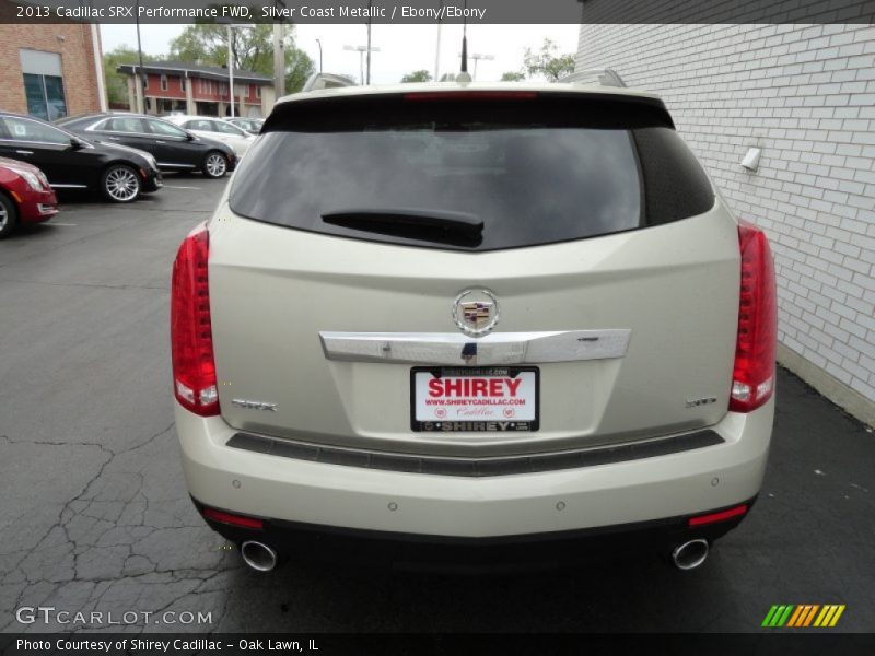 Silver Coast Metallic / Ebony/Ebony 2013 Cadillac SRX Performance FWD