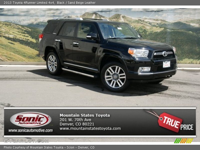 Black / Sand Beige Leather 2013 Toyota 4Runner Limited 4x4