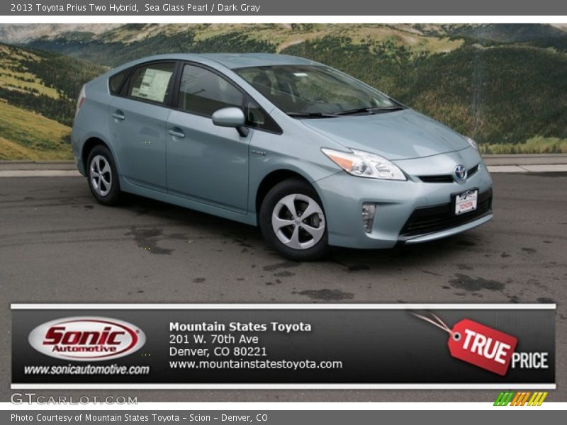 Sea Glass Pearl / Dark Gray 2013 Toyota Prius Two Hybrid