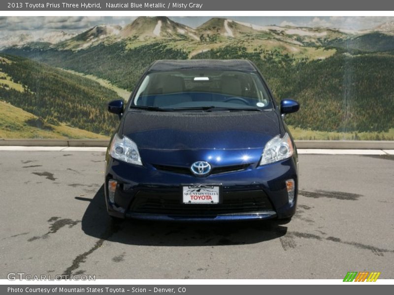 Nautical Blue Metallic / Misty Gray 2013 Toyota Prius Three Hybrid