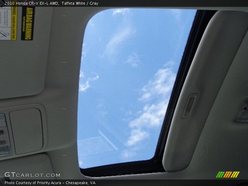 Taffeta White / Gray 2010 Honda CR-V EX-L AWD