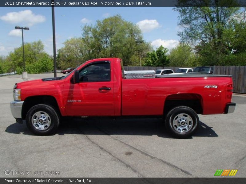 Victory Red / Dark Titanium 2011 Chevrolet Silverado 2500HD Regular Cab 4x4