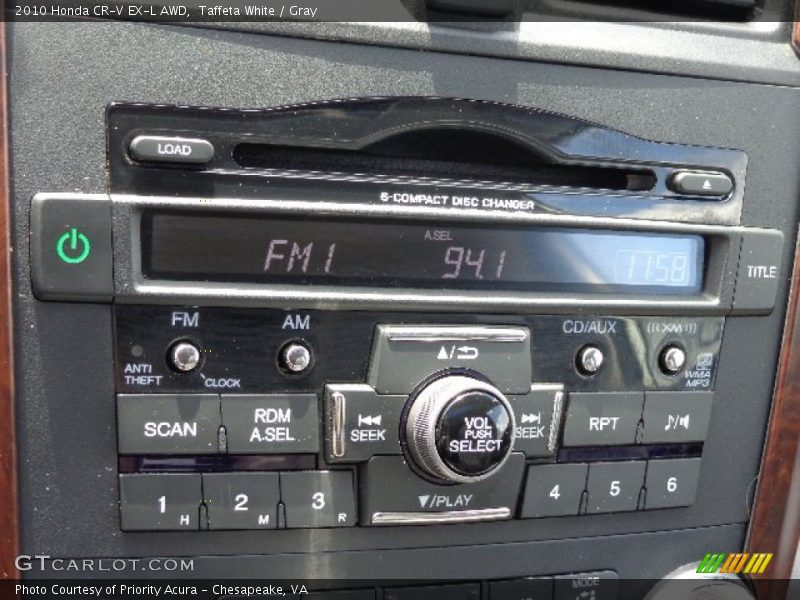 Controls of 2010 CR-V EX-L AWD