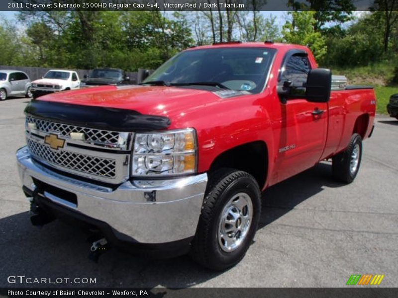 Victory Red / Dark Titanium 2011 Chevrolet Silverado 2500HD Regular Cab 4x4