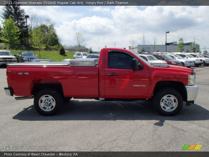 Victory Red / Dark Titanium 2011 Chevrolet Silverado 2500HD Regular Cab 4x4