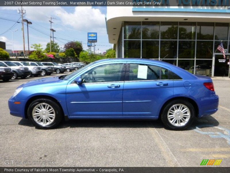 Marathon Blue Pearl / Dark Slate Gray/Light Slate Gray 2007 Chrysler Sebring Touring Sedan