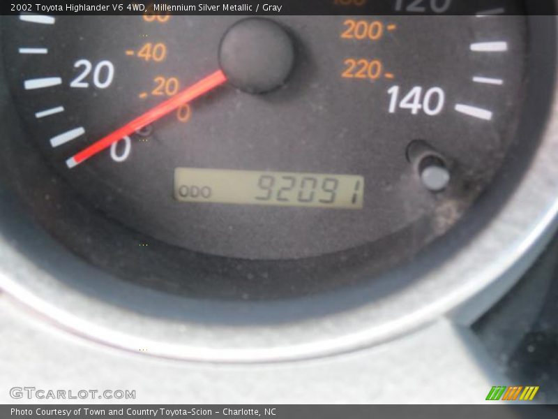 Millennium Silver Metallic / Gray 2002 Toyota Highlander V6 4WD