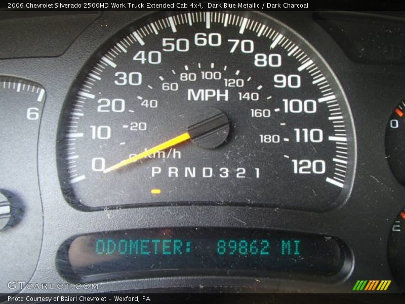 Dark Blue Metallic / Dark Charcoal 2006 Chevrolet Silverado 2500HD Work Truck Extended Cab 4x4