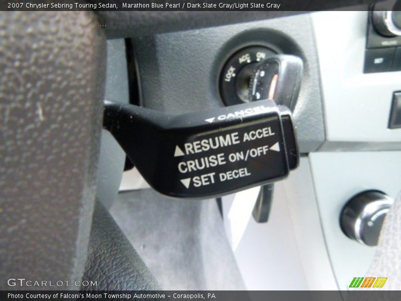 Marathon Blue Pearl / Dark Slate Gray/Light Slate Gray 2007 Chrysler Sebring Touring Sedan