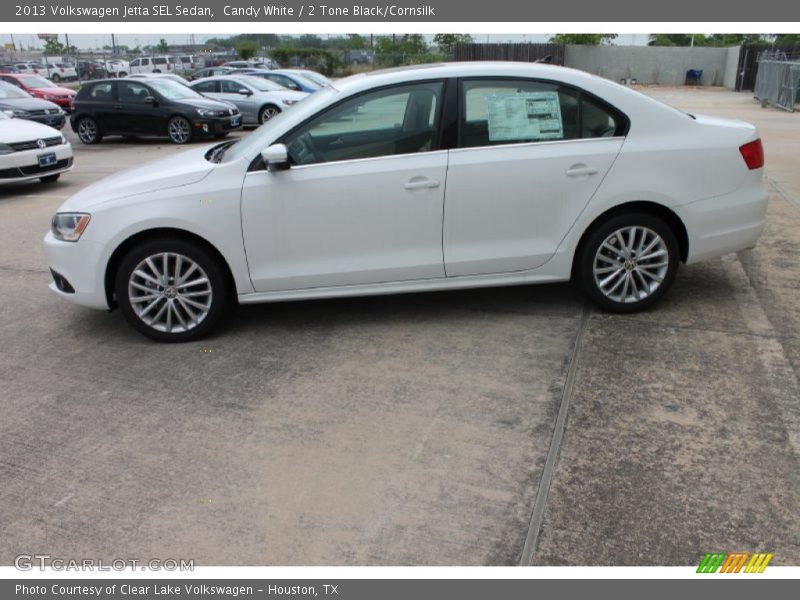 Candy White / 2 Tone Black/Cornsilk 2013 Volkswagen Jetta SEL Sedan