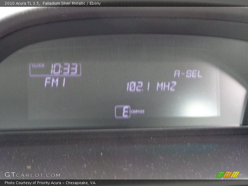 Palladium Silver Metallic / Ebony 2010 Acura TL 3.5