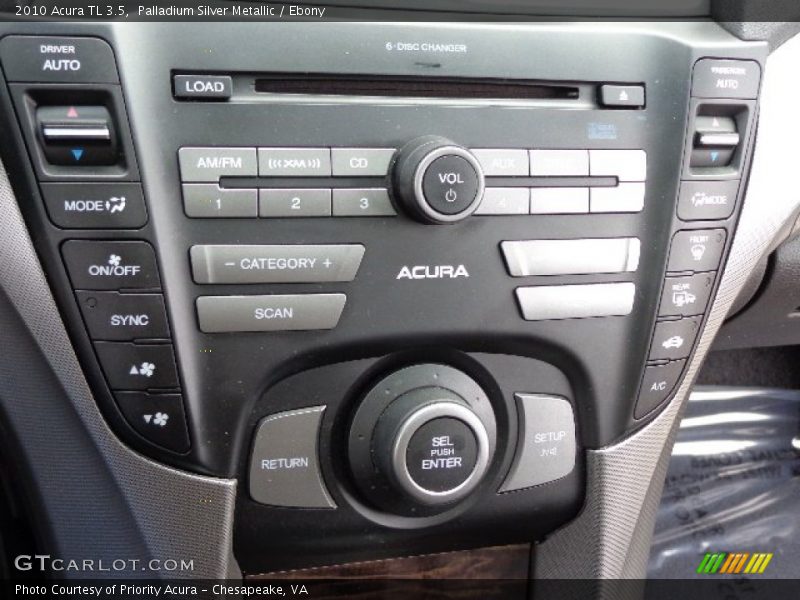 Palladium Silver Metallic / Ebony 2010 Acura TL 3.5