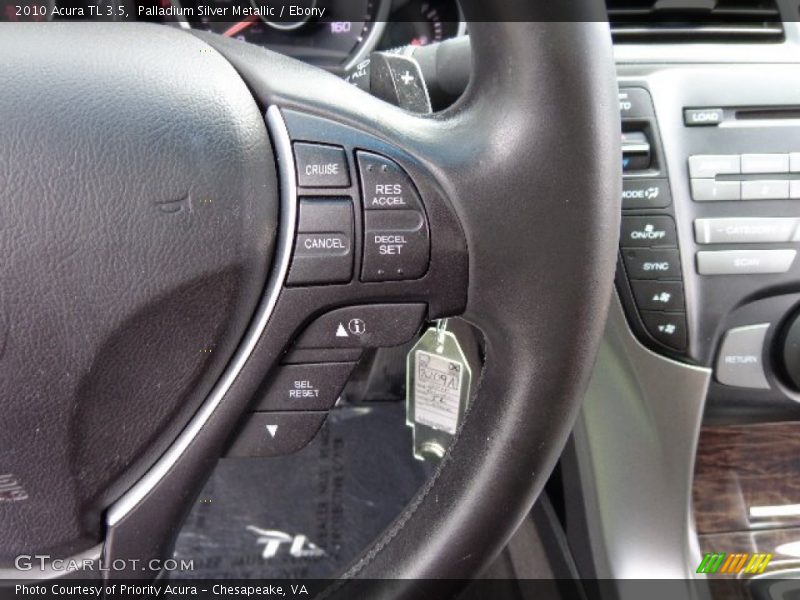 Palladium Silver Metallic / Ebony 2010 Acura TL 3.5