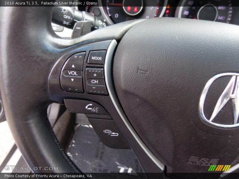 Palladium Silver Metallic / Ebony 2010 Acura TL 3.5