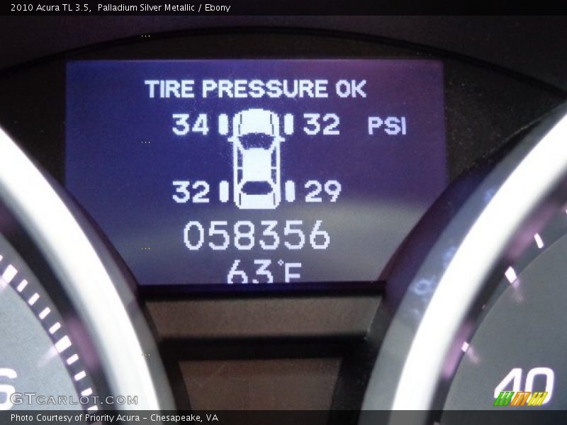 Palladium Silver Metallic / Ebony 2010 Acura TL 3.5