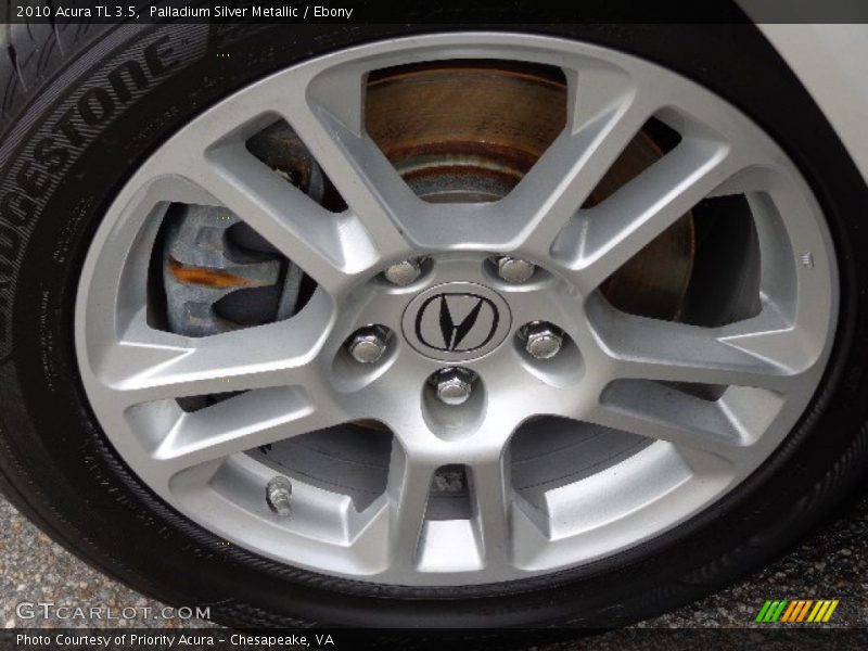 Palladium Silver Metallic / Ebony 2010 Acura TL 3.5