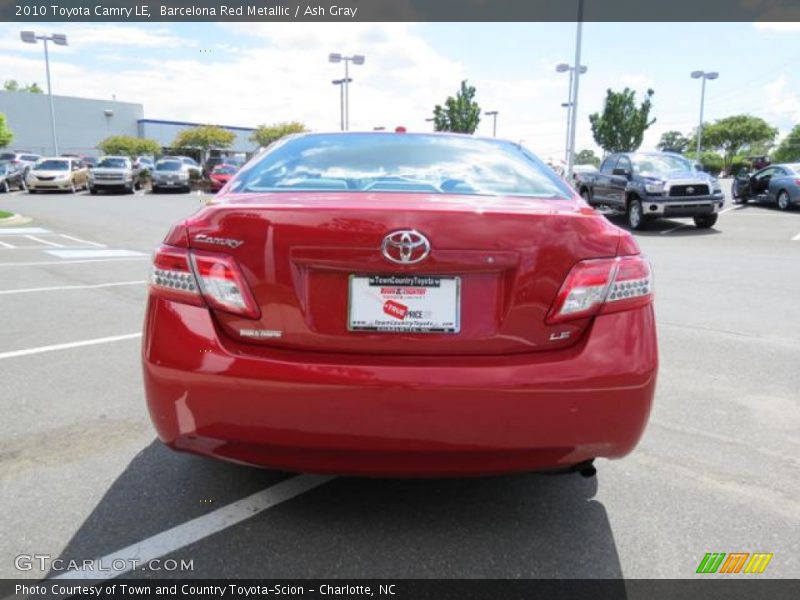 Barcelona Red Metallic / Ash Gray 2010 Toyota Camry LE