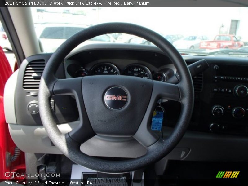 Fire Red / Dark Titanium 2011 GMC Sierra 3500HD Work Truck Crew Cab 4x4