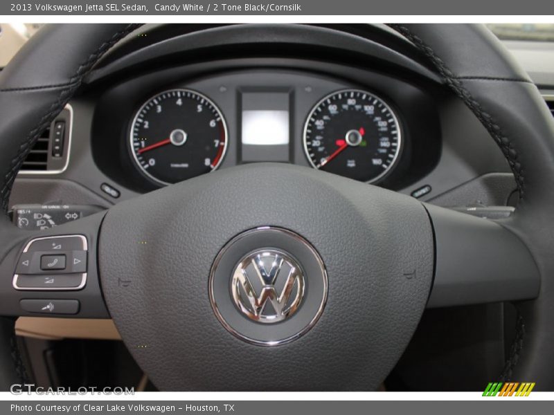 Candy White / 2 Tone Black/Cornsilk 2013 Volkswagen Jetta SEL Sedan