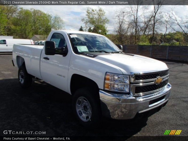 Summit White / Dark Titanium 2013 Chevrolet Silverado 2500HD Work Truck Regular Cab