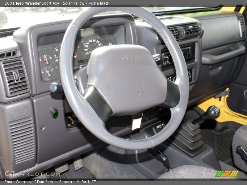 Solar Yellow / Agate Black 2001 Jeep Wrangler Sport 4x4