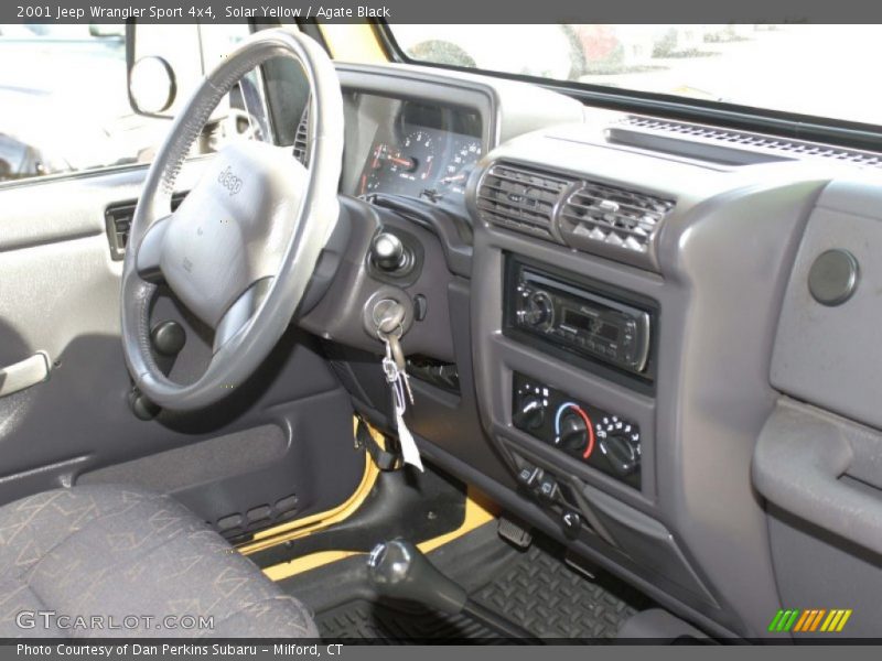 Solar Yellow / Agate Black 2001 Jeep Wrangler Sport 4x4