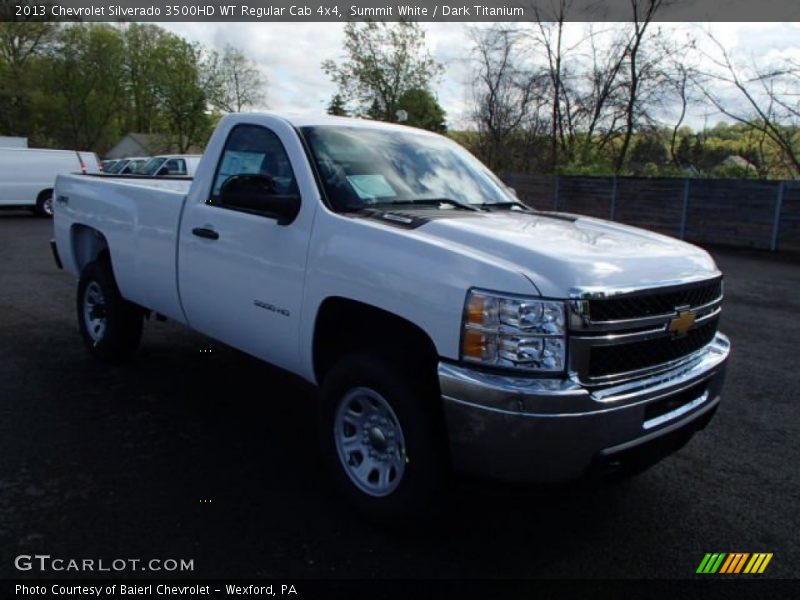 Summit White / Dark Titanium 2013 Chevrolet Silverado 3500HD WT Regular Cab 4x4
