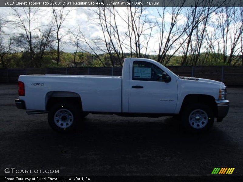 Summit White / Dark Titanium 2013 Chevrolet Silverado 3500HD WT Regular Cab 4x4