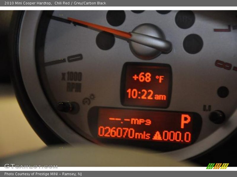 Chili Red / Grey/Carbon Black 2010 Mini Cooper Hardtop
