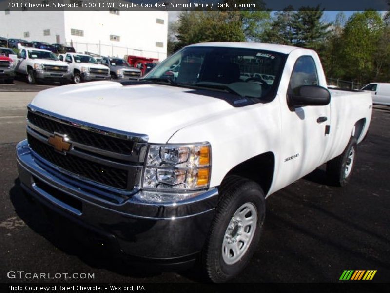 Summit White / Dark Titanium 2013 Chevrolet Silverado 3500HD WT Regular Cab 4x4