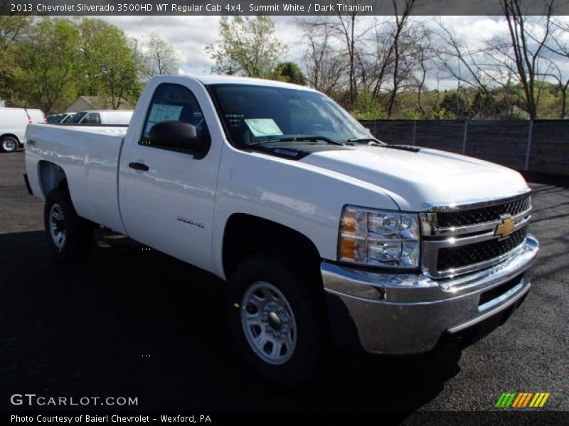 Summit White / Dark Titanium 2013 Chevrolet Silverado 3500HD WT Regular Cab 4x4