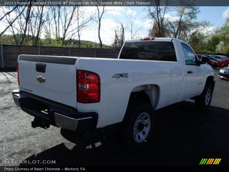 Summit White / Dark Titanium 2013 Chevrolet Silverado 3500HD WT Regular Cab 4x4
