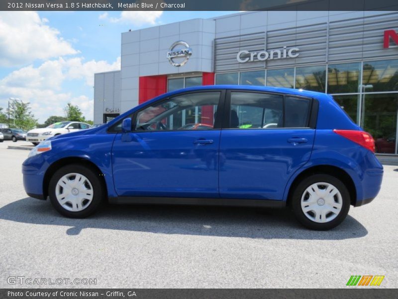 Metallic Blue / Charcoal 2012 Nissan Versa 1.8 S Hatchback