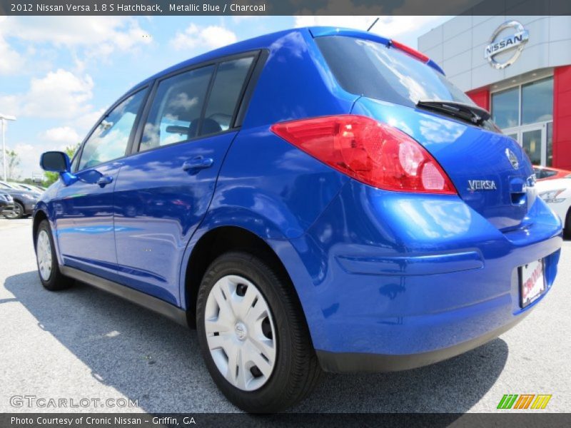 Metallic Blue / Charcoal 2012 Nissan Versa 1.8 S Hatchback