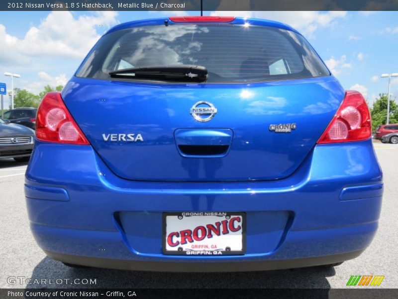 Metallic Blue / Charcoal 2012 Nissan Versa 1.8 S Hatchback