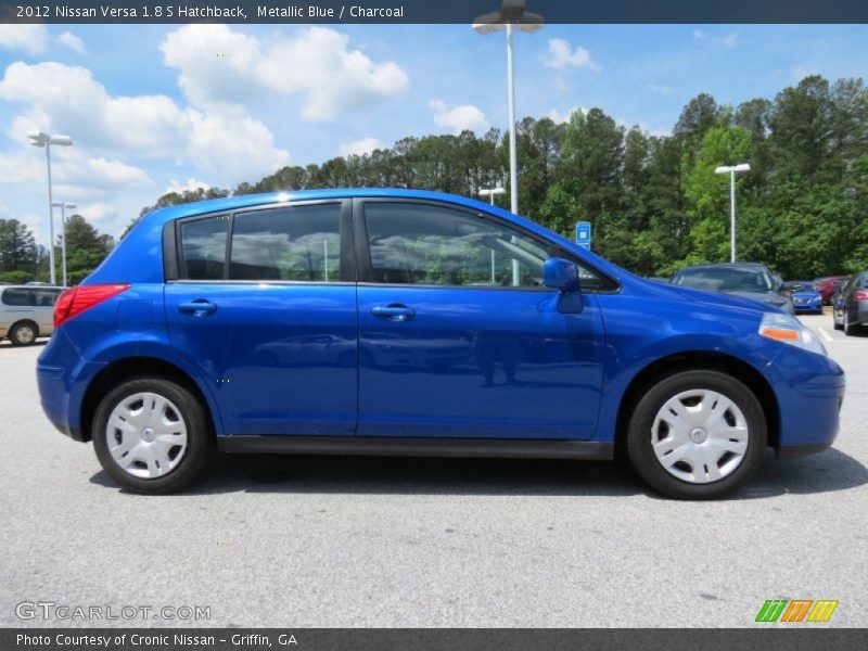 Metallic Blue / Charcoal 2012 Nissan Versa 1.8 S Hatchback