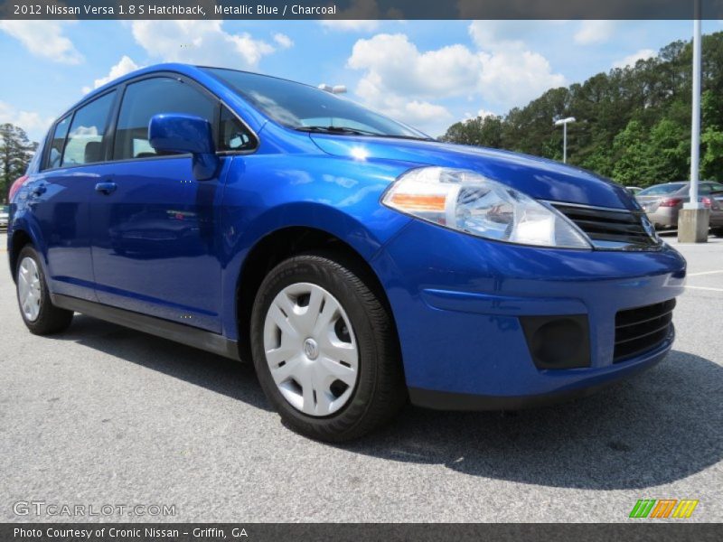 Metallic Blue / Charcoal 2012 Nissan Versa 1.8 S Hatchback